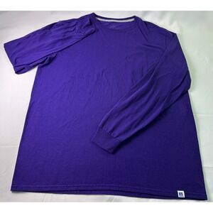 Russell Athletic Long Sleeve T-Shirt Men's XL Purple‎ Crew Neck Casual Top